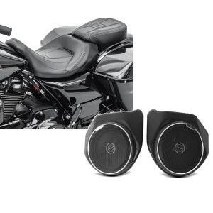 Set: Sitzbank für Harley Road King Special 17-21 Komfortsitzbank Craftride CV schwarz + Lautsprecher Kit für Harley-Davidson Road King Special 17-21 Craftride_1