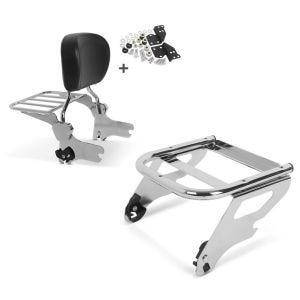 Set: Sissy Bar + Gepäckträger + Docking-Kit für Harley Electra Glide Standard 97-08 chrom Craftride + Gepäckträger TP 2-Up für Harley Davidson Electra Glide Standard 97-08 chrom Craftride_1