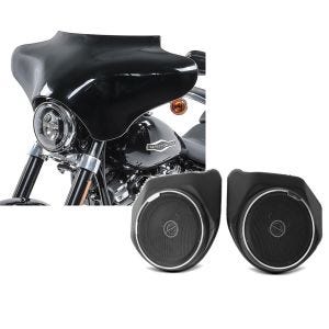 Set: Batwing Verkleidung für Harley Davidson Road King Classic / Special 98-21 Craftride schwarz + Lautsprecher Kit für Harley-Davidson Road King Special 17-21 Craftride_1
