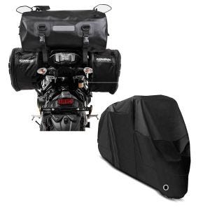 Sett: Sadelveskesett som passer til Honda CBF 1000 Bagtecs CK95 haleveske + presenning Honda CBF 1000 / F CBF 500 / 600 / S CB 1000 R Craftride XL i svart