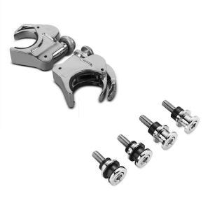 Set: Windschild Klammern 49mm für Harley-Davidson Softail Standard 20-21 Windschutzscheiben chrom Craftride + Anbausatz Docking Hardware Kit für Harley-Davidson Softail 18-21 52300646 Craftride_1