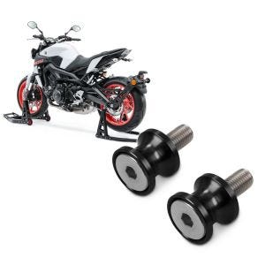 Sett: Motorsykkel monterings stativ sett Constands SBL motorsykkel stativ foran og bak + motorsykkel prisme socket racing adapter Motea Jerez M8 svart