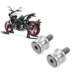 Sett: Motorsykkel monterings stativ sett Constands SBL motorsykkel stativ foran og bak + motorsykkel prisme socket racing adapter Motea Jerez M8 sølv