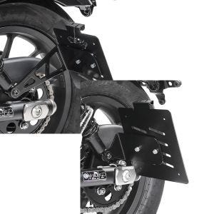 Sett: Sideskiltholder L egnet for Honda Rebel 500 CMX 17-24 svart Craftride + Sideskiltholder egnet for Honda Rebel 500 CMX 17-24 svart Craftride