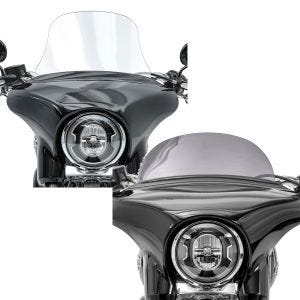 Sett: Frontrute egnet for Harley Davidson Sport Glide 18-24 Craftride L frontrute klar + Frontrute egnet for Harley Davidson Sport Glide 18-24 Craftride M frontrute røykgrå