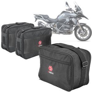 Sett Vario sideveske innervesker MV1 + toppveske innerveske Vario MV3 passer for BMW R 1200 GS / Adventure 04-12 Bagtecs svart