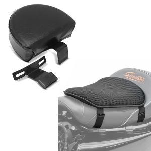 Sett: driver sissy bar egnet for Harley Davidson Softail Heritage Custom / 114 18-24 ryggstøtte Craftride FR1 svart + gel setepute M Tourtecs universell komfortpute svart