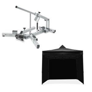 Sett: Motorsykkeldekkskifter for motorsykkeldekk 12-21" dekkskifter ConStands MD4Z + racingtelt med 4 sidevegger 3x3m Tourtecs sammenleggbar for racerbanen svart