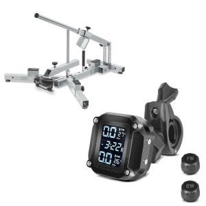 Sett: Motorsykkeldekkskifter for motorsykkeldekk 12-21" dekkskifter ConStands MD4Z + dekktrykkovervåkingssystem TPMS med temperaturmåler Tourtecs digital dekktrykktester