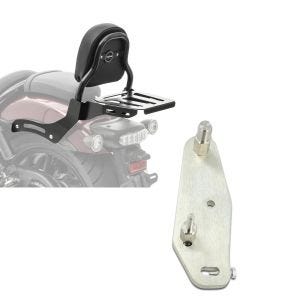Sett: Sissy bar XS3 egnet for Honda Rebel 1100 CMX 21-24 med bagasjehylle svart Craftride + adapterplate for ConStands Power Honda Rebel 1100 CMX 21-24