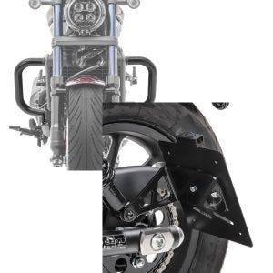 Sett: Craft bar egnet for Honda Rebel 1100 CMX 21-24 motor crash bar Craftride PM3 + sideskiltholder M egnet for Honda Rebel 1100 CMX 21-24 svart Craftride