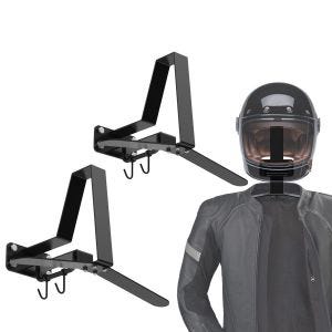 2x motorsykkel klesstativ XGP WH2 veggfeste hjelmholder svart sparesett