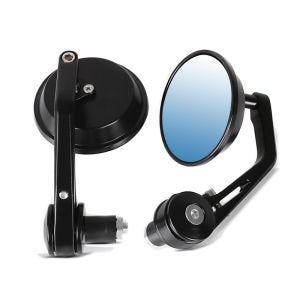 Supermoto Mirror Round Craftride styrespeil i svart nedre styrespeil DPLT