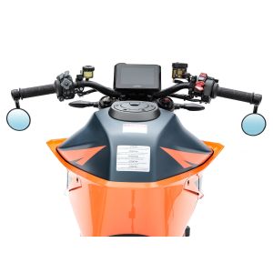 Supermoto Mirror Round Craftride styrespeil i svart nedre styrespeil DPLT