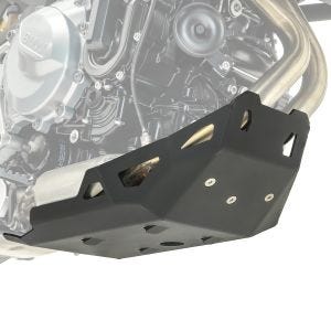 Motorbeskyttelse egnet for BMW F 800 GS 2024 Motoguard aluminium frontspoiler undervogn beskyttelse svart