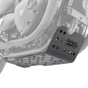 Motorbeskyttelse egnet for Triumph Bonneville T120 16-24 Motoguard aluminium frontspoiler undervogn beskyttelse svart