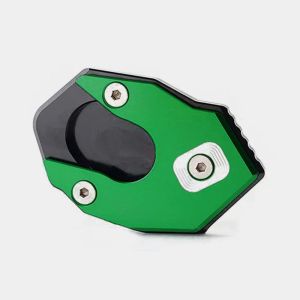 Sidestøttefotforlengelse egnet for Kawasaki Z 900 / Z 650 17-24 Sidestøtteplatestøtteforlengelse Motoguard FV11 grønn