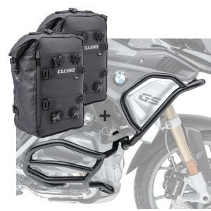 Set Sturzbügel + Taschen XL4 für BMW R 1200 GS Rallye 17-18 Schutzbügel oben unten Motoguard CB8_1