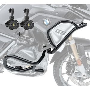 Set Sturzbügel oben unten + Scheinwerfer L2 für BMW R 1200 GS Rallye 17-18 Motoguard schwarz_1