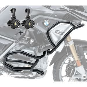 Set Sturzbügel oben unten + Scheinwerfer XL4 für BMW R 1250 GS 19-20 Motoguard schwarz_1
