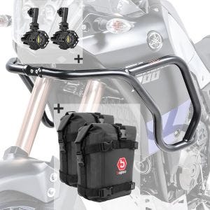 Sturzbügel Set + Zusatzscheinwerfer für Yamaha Tenere 700 19-20 + Taschen schwarz_1