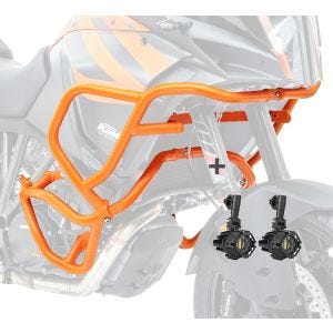 Set Sturzbügel oben unten + Scheinwerfer für KTM 1190 Adventure/ R 13-16 Motoguard orange_1