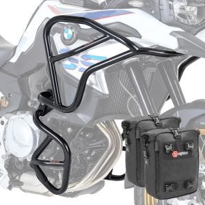 Set Sturzbügel XL + Taschen für BMW F 850 GS / F 750 GS 18-20 Schutzbügel oben unten Motoguard CB4_1