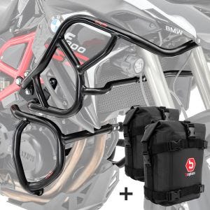 Set Sturzbügel + Taschen für BMW F 700 / 650 GS 08-17 Schutzbügel oben unten Motoguard_1