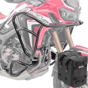 Set Sturzbügel XL + Taschen für Honda Africa Twin CRF 1000 L 16-19 Schutzbügel oben unten Motoguard CB8_1