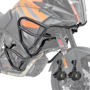 Set Sturzbügel oben unten + Scheinwerfer XL für KTM 1190 Adventure/ R 13-16 Motoguard schwarz_1