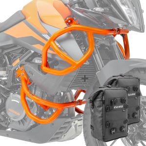Set Sturzbügel CB8 + Taschen für KTM 390 Adventure 20-21 Schutzbügel oben unten Motoguard orange_1