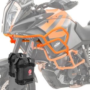 Sett med beskyttelsesstenger + vesker XL X21 egnet for KTM 1190 Adventure / R 13-16 Motoguard oransje