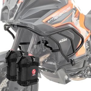 Sett med kåpebeskyttere + vesker som passer til KTM 1290 Super Adventure R/S 21-24 Motoguard svart