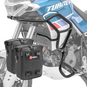 Crash bar sett SG1 egnet for Aprilia Tuareg 660 22-24 topp og bunn Motoguard crash bar + crash bar bag par CB4 2x10L