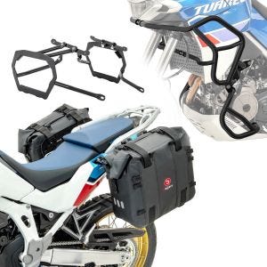 Crash bar sett SG1 egnet for Aprilia Tuareg 660 22-24 topp og bunn Motoguard crash bar + salvesker XA32 + holder