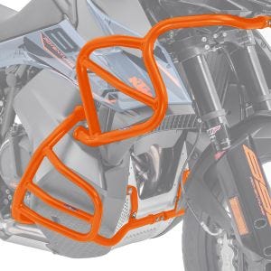 Crash bar sett egnet for KTM 790 Adventure / R 19-21 CLM topp og bunn Motoguard crash bar oransje