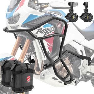 Sett med håndtak + ekstra frontlykter + håndtak bag egnet for Honda Africa Twin 1100 CRF 20-23 Motoguard KT35