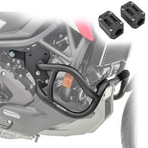 Sett med kollisjonsbøyler + beskytter egnet for Honda NC 750 X 21-24 motorbeskyttelse Motoguard X21 svart