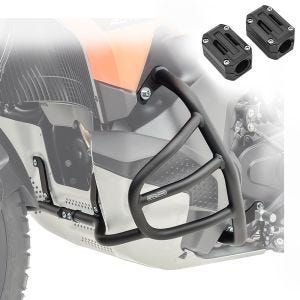 Sett med kollisjonsbøyler + beskytter egnet for KTM 790 / 890 Adventure / R 23-24 motorbeskyttelsesstang Motoguard SG32 svart