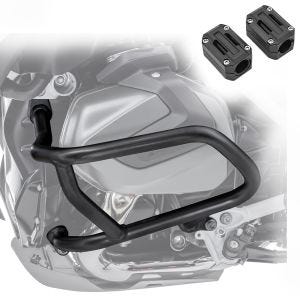 Sett med kollisjonsbøyler + beskytter egnet for BMW R 1250 GS 19-23 motorbeskyttelse Motoguard L34 svart