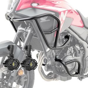 Sett med kollisjonsbøyler + ekstra frontlykter egnet for Honda NX 500 2024 tåkelys Motoguard SG67
