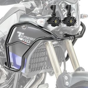 Sett med øvre crashbars + ekstra frontlykter XL egnet for Yamaha Tenere 700 19-24 Motoguard tåkelys