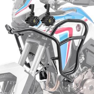 Sett med øvre kollisjonsbøyler + ekstra frontlykter XL egnet for Honda Africa Twin 1100 20-23 tåkelys Motoguard SN2