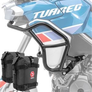 Sett med øvre kollisjonsbøyler + vesker egnet for Aprilia Tuareg 660 22-24 Motoguard TR2