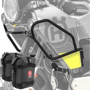 Sett med øvre kollisjonsbøyler + vesker som passer til Husqvarna Norden 901 21-24 Motoguard HQ1