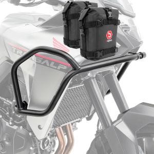 Sett med øvre kollisjonsbøyler + vesker egnet for Honda Transalp XL 750 23-24 Motoguard HG12 svart