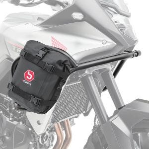 Sett med øvre kollisjonsbøyler + vesker egnet for Honda Transalp XL 750 23-24 Motoguard HG12 svart DPLM1