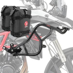 Sett med øvre kollisjonsbøyler + vesker egnet for BMW F 800 GS 08-12 HG45 Motoguard