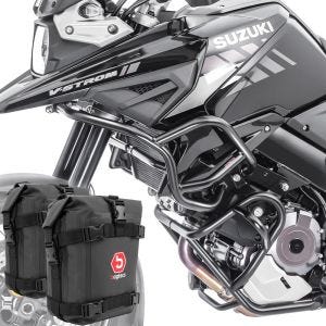 Sett med håndtak + vesker som passer for Suzuki V-Strom 1050 20-24 Motoguard SG38