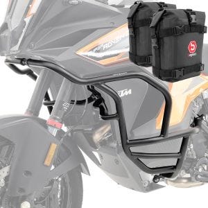 Sett med styrbøyler + vesker egnet for KTM 1290 Super Adventure S / R 21-24 Motoguard KT33 svart